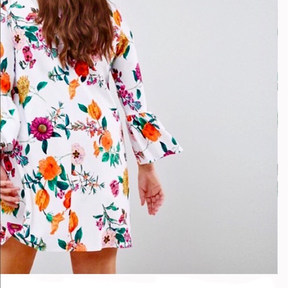 US/20 UK/24 ASOS CURVE Botanical mini shift dress - Picture 3 of 7